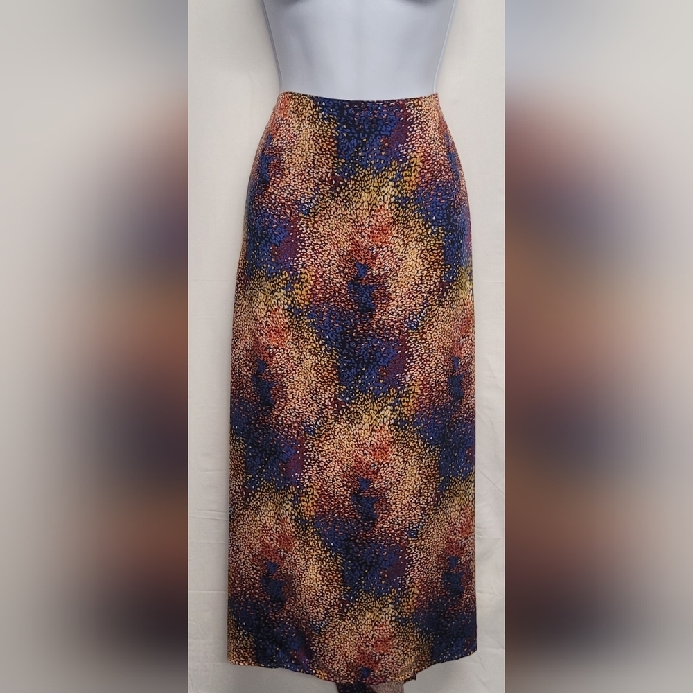 NEW Time And Tru Long Skirt XXL 20 Colorful Elastic Back Waist Flowy